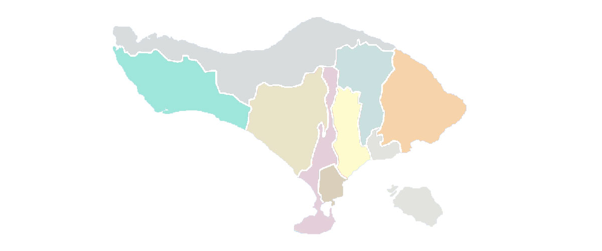 map bali regencies areas